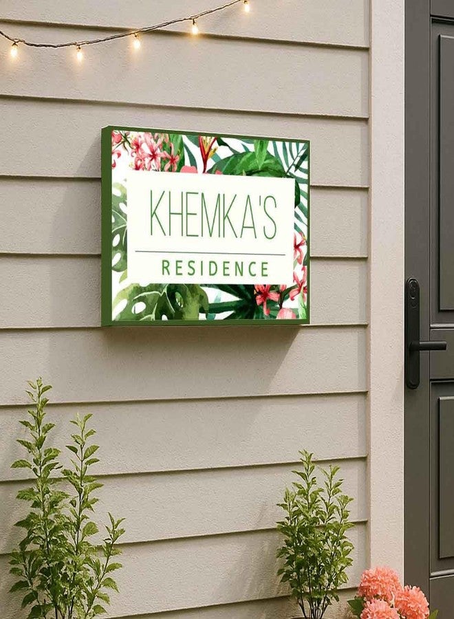 نتكيس لوحة اسم مضيئة من ناتكيس للمنزل - لوحة اسم مصممة خصيصًا مع إضاءة لمداخل المنازل والمقاهي والفنادق والفلل - Image 2